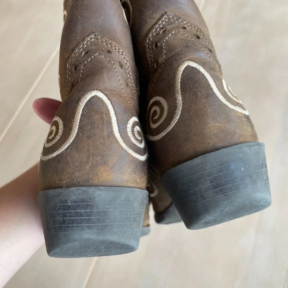 Ariat Youth Shelleen Western Leather Cowboy Cowgirl Boots - Size 1